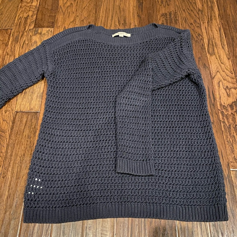 Ann Taylor Loft Navy/Grey Sweater